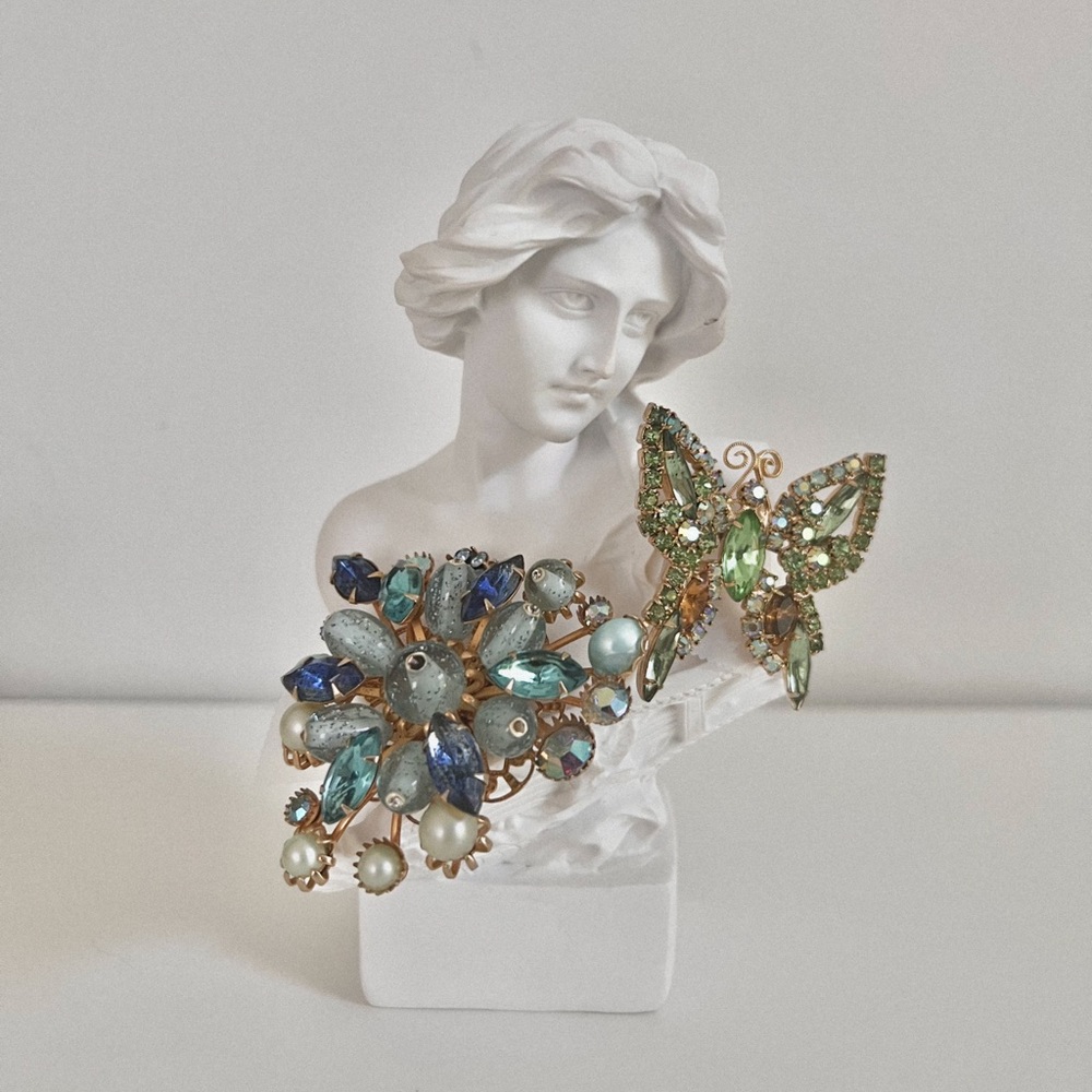 Vintage Rhinestone Brooches - Picture 2 of 2